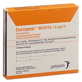 Durogesic Matrix 100 Microgramos/H (7,2 Mg/3 Dias) 5 Parches Transdermicos  - Farmacéuticos