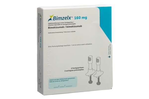Bimzelx sol inj 160 mg/ml seringue préremplie 2 x 1 ml