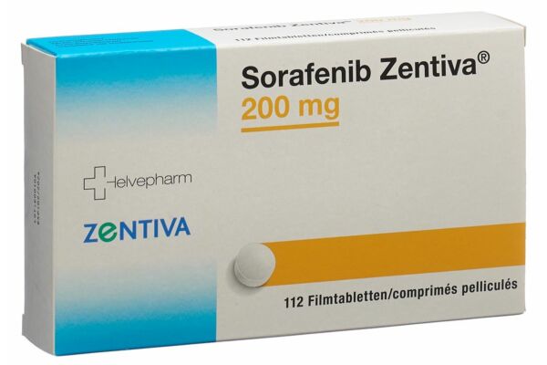 Sorafenib Zentiva Filmtabl 200 mg 112 Stk
