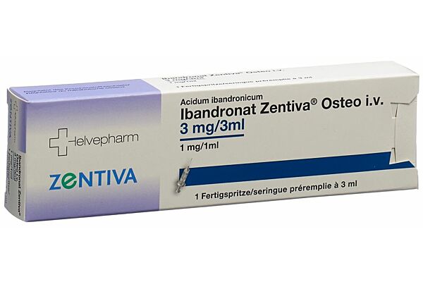 Ibandronat Zentiva Osteo Inj Lös 3 mg/3ml Fertspr 3 ml
