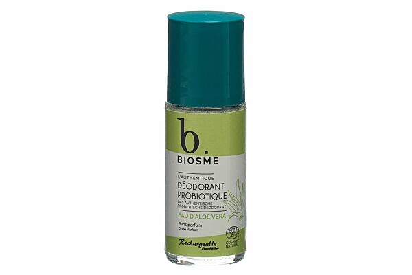 Biosme déodorant probiotique roll-on Eau d'aloe vera rechargeable fl 50 ml