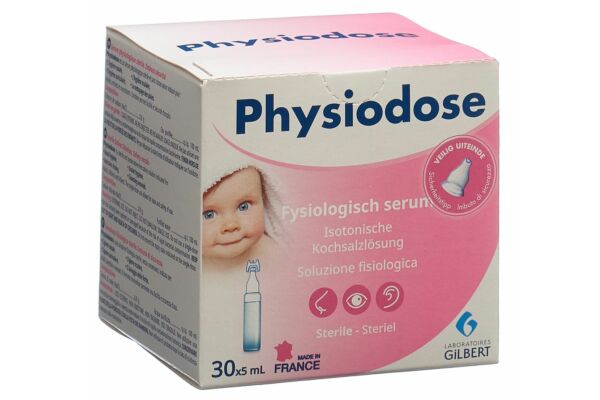 Physiodose sérum physiologique stérile 30 monodos 5 ml