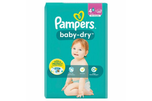 Pampers Baby Dry Gr4+ 10-15kg Maxi Plus Sparpack 40 Stk