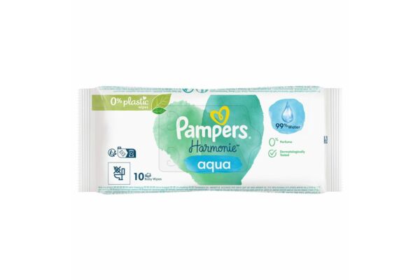 Pampers lingettes humides Aqua Travelpack 10 pce