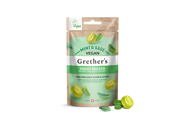 Grethers Fresh Breath menthe sauge pastilles vegan sach 45 g