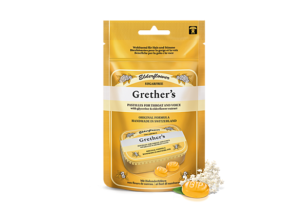 Grethers Elderflower Pastillen ohne Zucker Btl 110 g