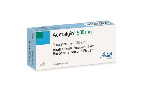 Acétalgine cpr 500 mg 20 pce