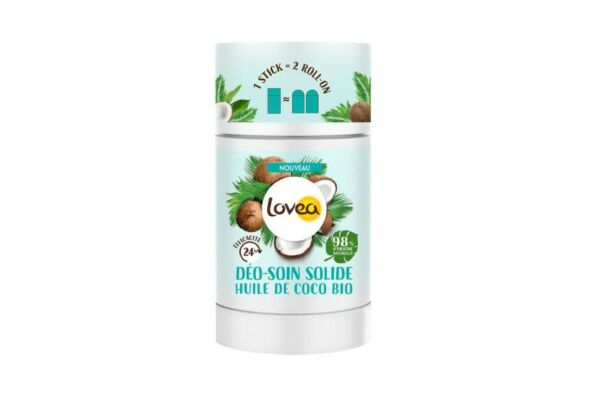 Lovea déo soin solide huile de coco bio stick 50 g