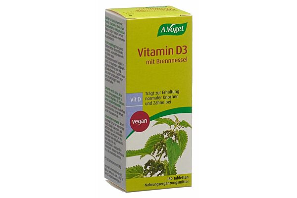Vogel Vitamin D3 mit Brennnessel Tabl Glasfl 180 Stk