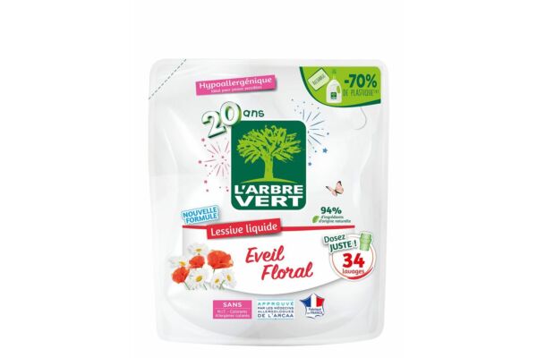 Achat L'ARBRE VERT recharge lessive liquid floral sach 1.53 lt en