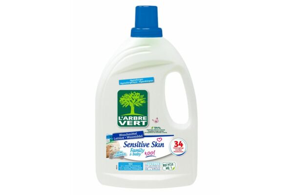 L'ARBRE VERT lessive liquide écologique peaux sensibles fl 1.53 lt