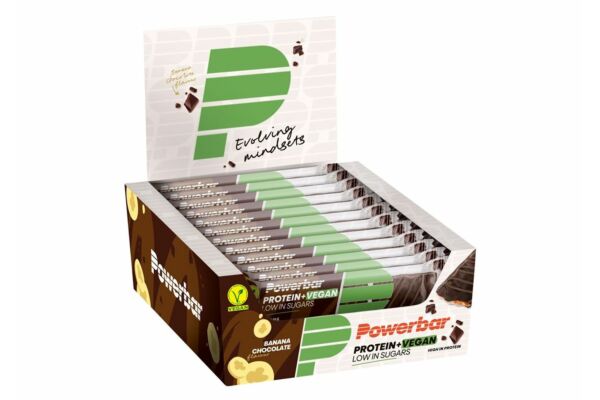 Powerbar Protein+Vegan Riegel Banana Chocolate 12 Box 42 g