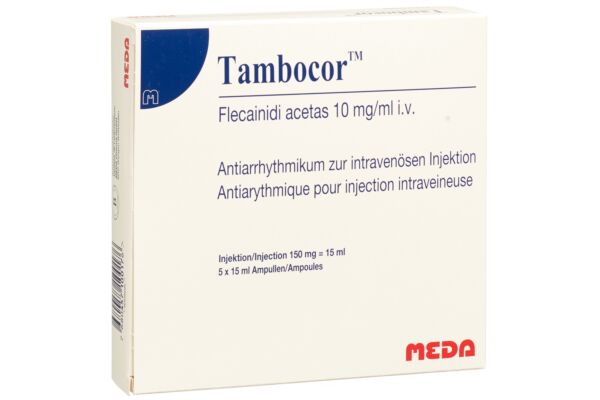 Tambocor sol inj 150 mg/15ml 5 amp 15 ml