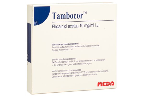 Tambocor sol inj 150 mg/15ml 5 amp 15 ml