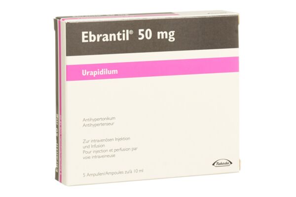 Ebrantil Inj Lös 50 mg/10ml 5 Amp 10 ml