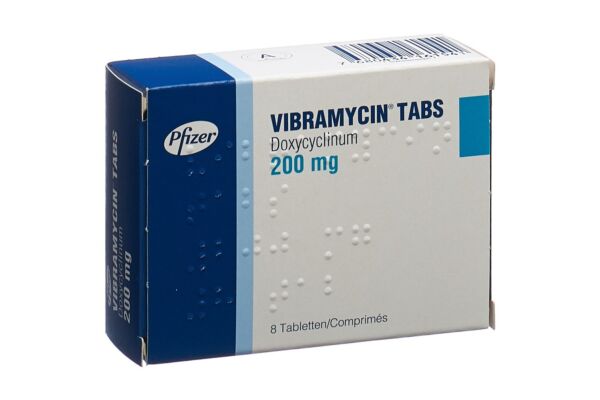 Vibramycine Tabs cpr 200 mg 8 pce