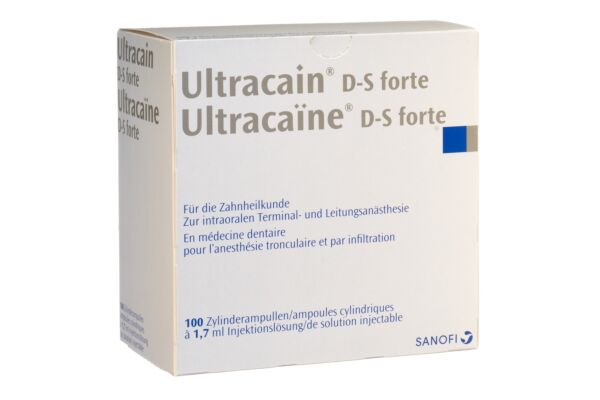 Ultracaïne D-S FORTE sol inj 100 amp 1.7 ml