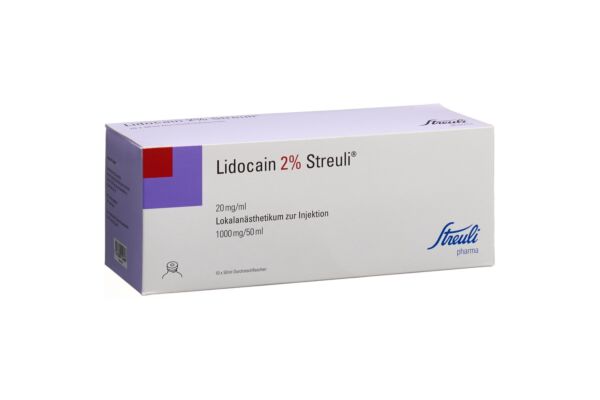Lidocain Streuli 2% Inj Lös 1 g/50ml (Durchstechflaschen) 10 Durchstf 50 ml