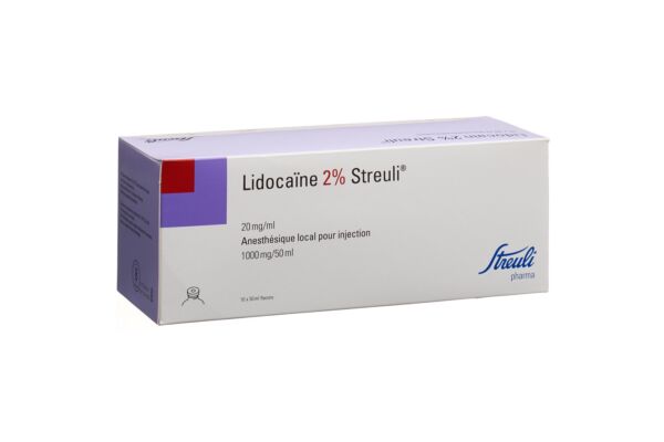 Lidocain Streuli 2% Inj Lös 1 g/50ml (Durchstechflaschen) 10 Durchstf 50 ml