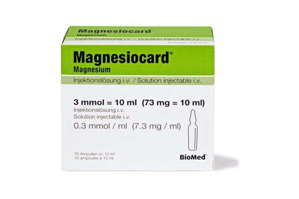 Magnesiocard sol inj 3 mmol/10ml i.v. 10 amp 10 ml