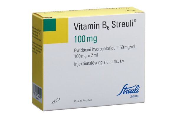 Vitamine B6 Streuli sol inj 100 mg/2ml 10 amp 2 ml