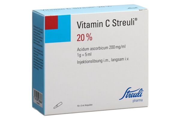 Vitamin C Streuli Inj Lös 20 % 10 Amp 5 ml