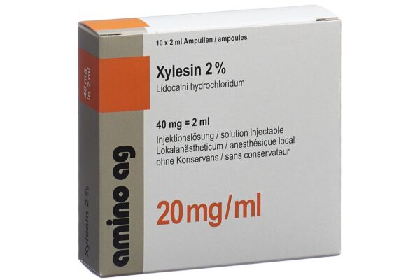Xylesin Inj Lös 40 mg/2ml 10 Amp 2 ml