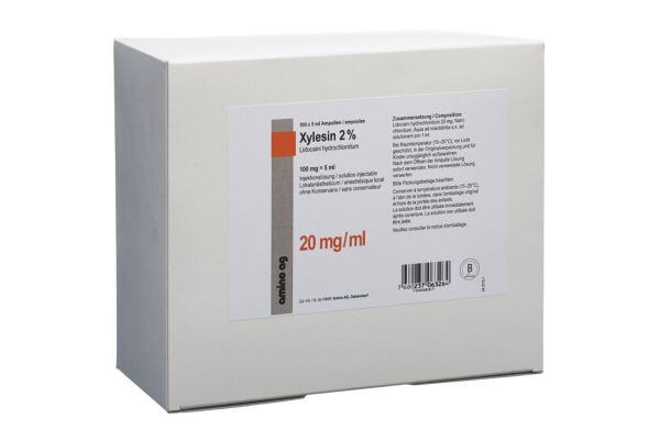 Xylesin Inj Lös 100 mg/5ml 100 Amp 5 ml