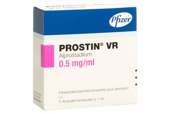 Prostin VR conc perf 500 mcg/ml 5 amp 1 ml