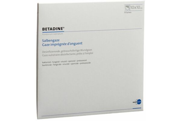 Betadine Salbengaze 10x10cm 10 Stk