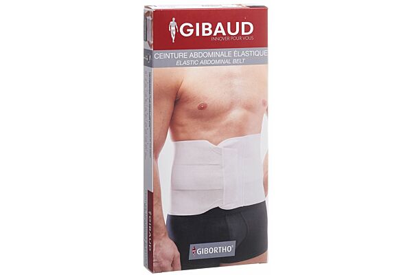 GIBAUD ceinture abdominale élastique Gr1 61-75cm blanc