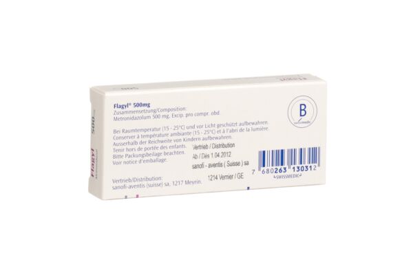 Flagyl Trichopak Filmtabl 500 mg 4 Stk