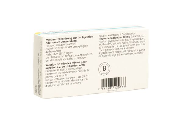 Konakion MM Inj Lös 10 mg/ml p.o., i.v. 5 Amp 1 ml
