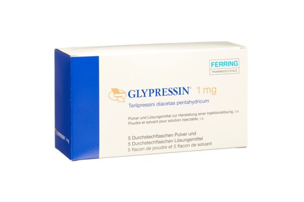 Glypressin Trockensub 1 mg mit Solvens Amp 5 Stk