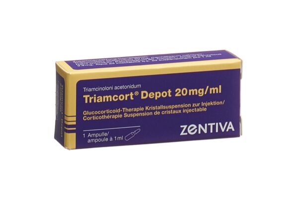 Triamcort Dépôt susp crist 20 mg/ml amp 1 ml