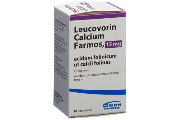 Leucovorin Calcium Farmos cpr 15 mg bte 10 pce
