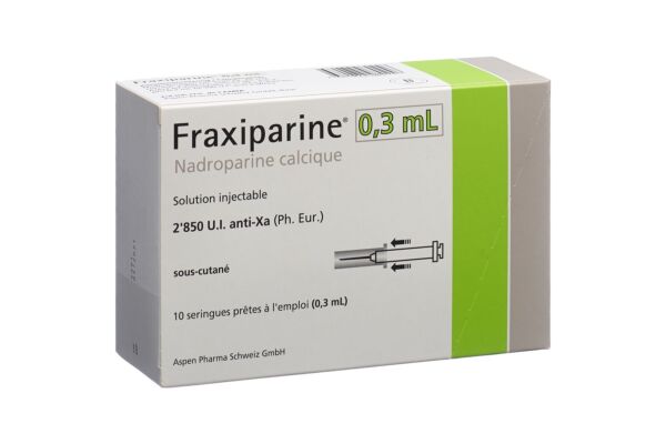 Fraxiparine 0.3 ml sol inj 10 ser pré 0.3 ml