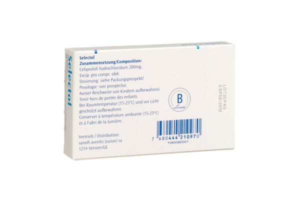 Selectol cpr pell 200 mg 30 pce