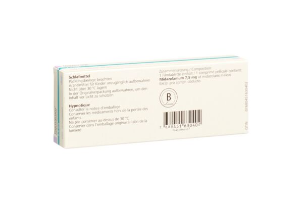 Dormicum cpr pell 7.5 mg 10 pce