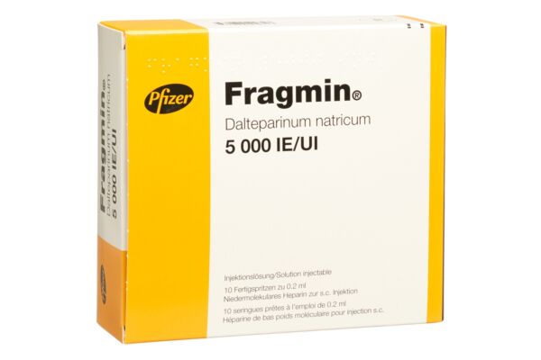 Fragmin Inj Lös 5000 IE/0.2ml 10 Fertspr 0.2 ml
