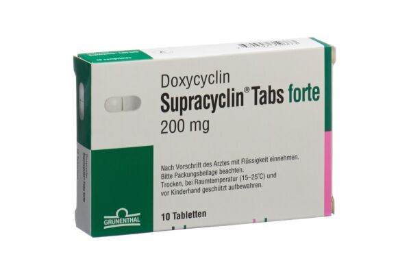 Supracyclin Tabs forte Tabl 200 mg 10 Stk