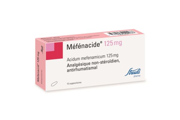 Méfénacide supp 125 mg 10 pce