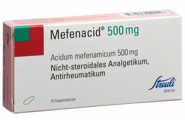 Méfénacide supp 500 mg 10 pce