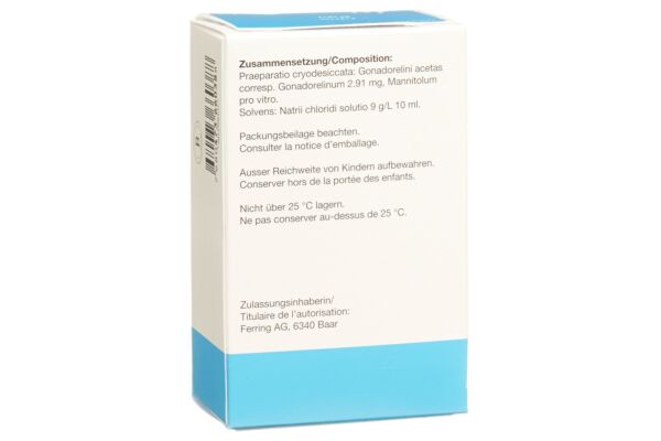 Lutrelef subst sèche 3.2 mg avec solvant flac