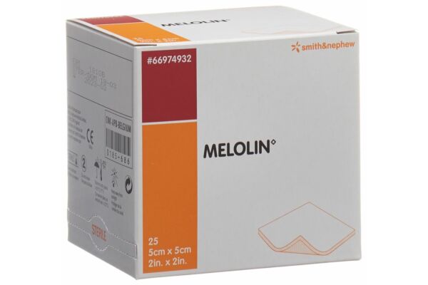 MELOLIN compr absorbante 5x5cm stérile 25 sach