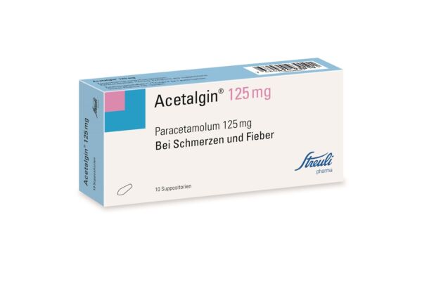 Acétalgine supp 125 mg 10 pce