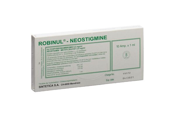 Robinul-Neostigmine Inj Lös 10 Amp 1 ml
