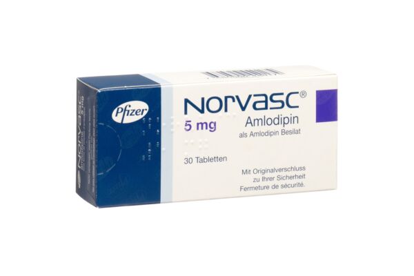 Norvasc Tabl 5 mg 30 Stk