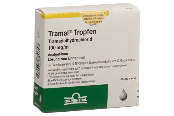 Tramal gouttes 100 mg/ml 3 fl 10 ml