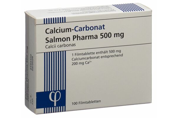 Calcium Carbonat Salmon Pharma Filmtabl 500 mg 100 Stk